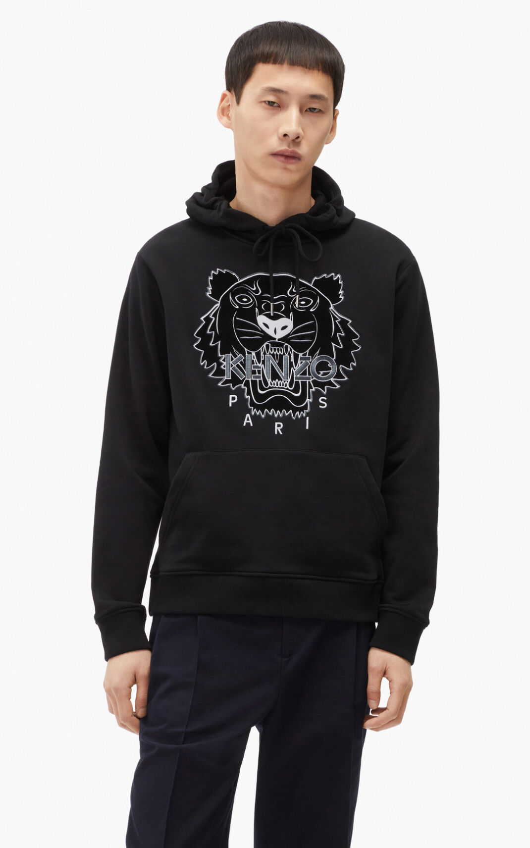 Sudaderas Con Capucha Kenzo The Invierno Capsule Tiger Hombre Negras NRP042185